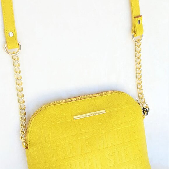 NWT Stunning Steve Madden Crossbody Bag in Citron (Yellow) - Picture 4 of 6